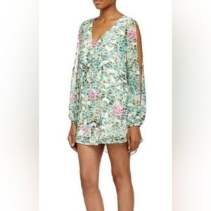 Lovers and Friends x REVOLVE Gracie Split Sleeves Mini Dress in Ishop si…